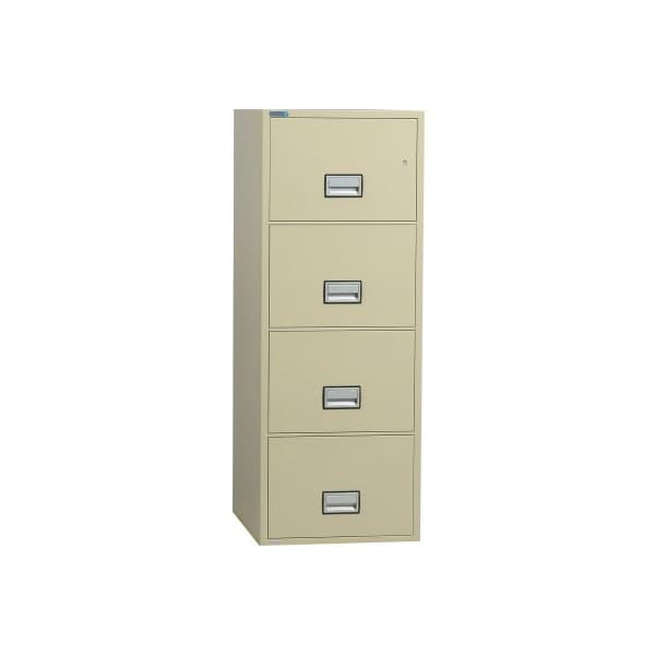 Phoenix Safe International Phoenix Safe Vertical 31" 4-Drawer Letter Fire and Water Resistant File Cabinet, Putty - LTR4W31P LTR4W31P - main